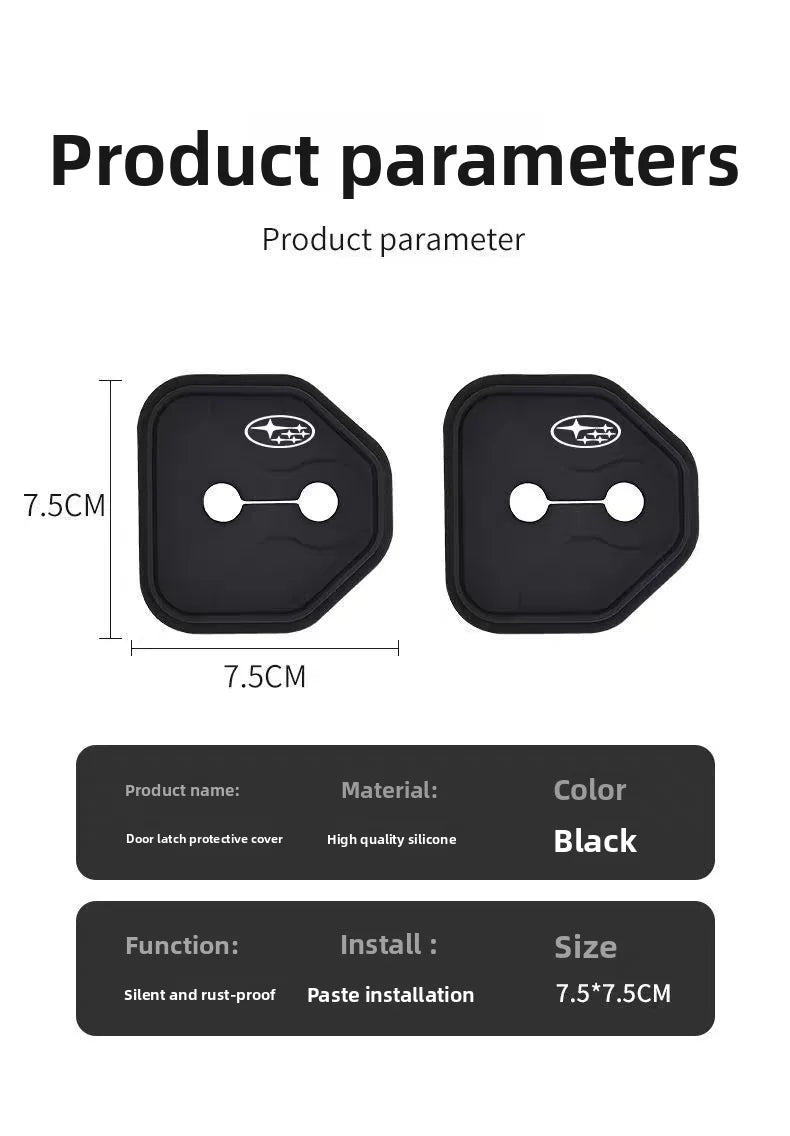 Anti-collision Car Door Lock Protection Cover For Subaru Impreza Forester Outback Legacy Crosstrek XV Leone WRX Solterra Levorg