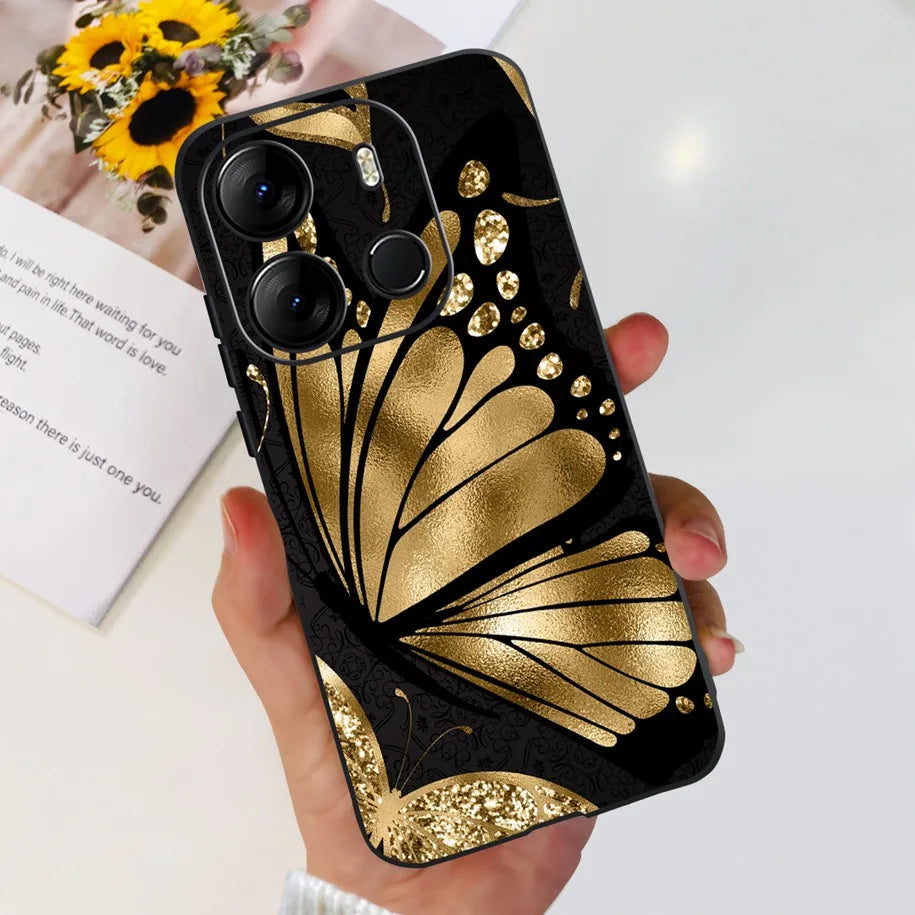For Tecno Pop 7 Pro Pop7 Case Fashion Marble Soft Silicone Matte Coque For Tecno Spark Go 2023 Funda Pop7Pro BF6 BF7 BF7h Bumper
