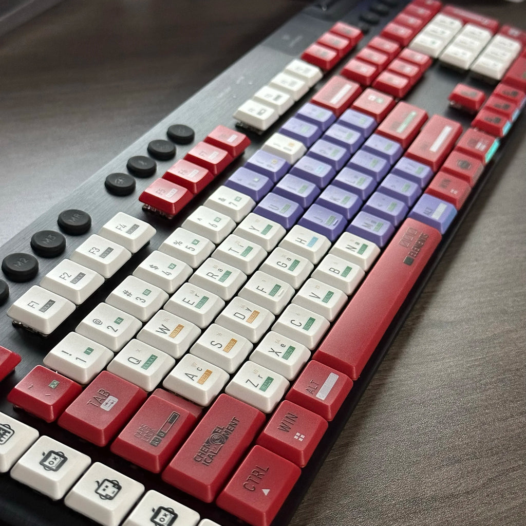Chemical Element Keycaps,PC+PBT Custom Heart TP Keycap Set Suitable for Logitech G915/G815 Mechanical Keyboard,Only Keycaps