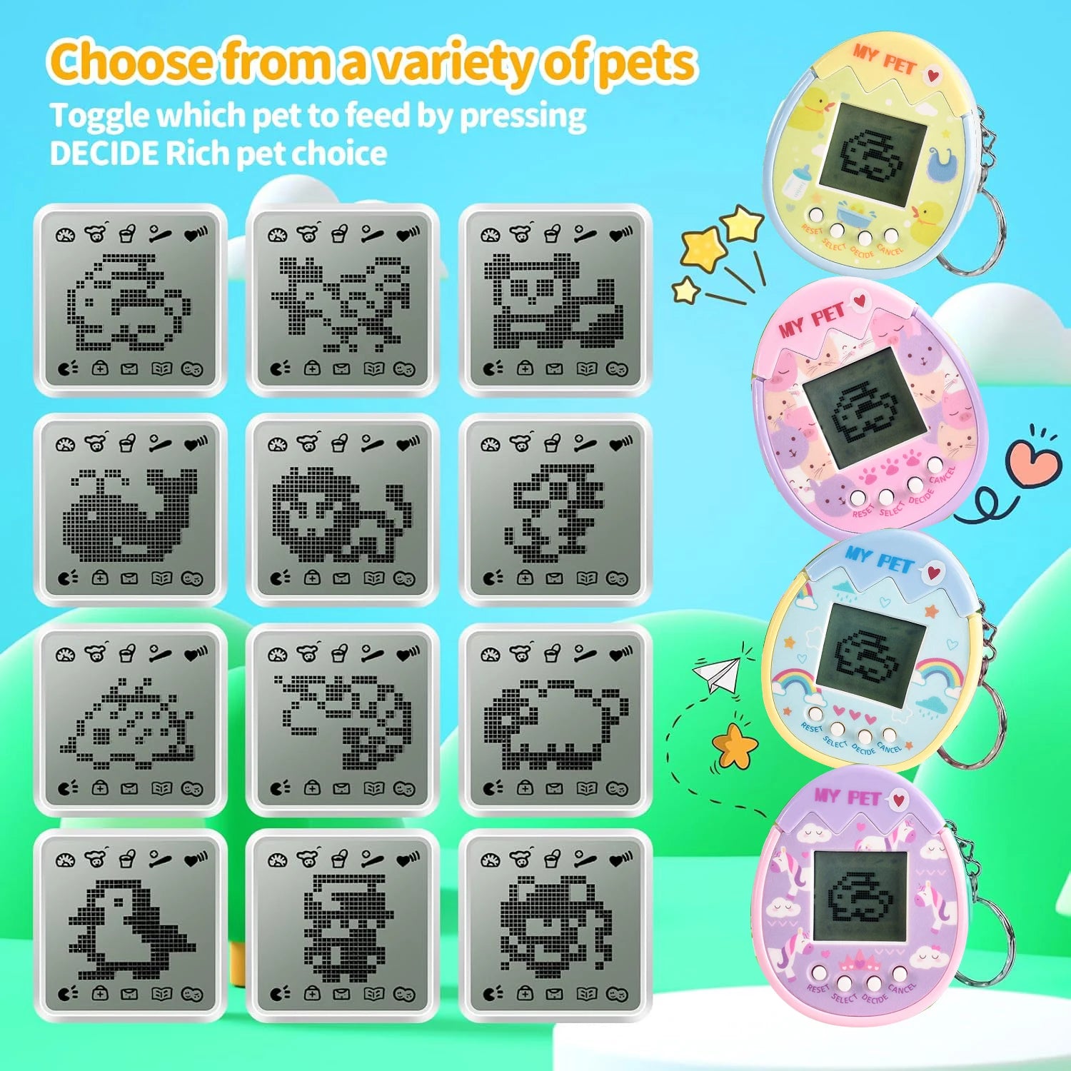 Electronic Pets Game Toys Virtual Nostalgic Virtual Cyber DigitalAnimals Toys For Kids Child