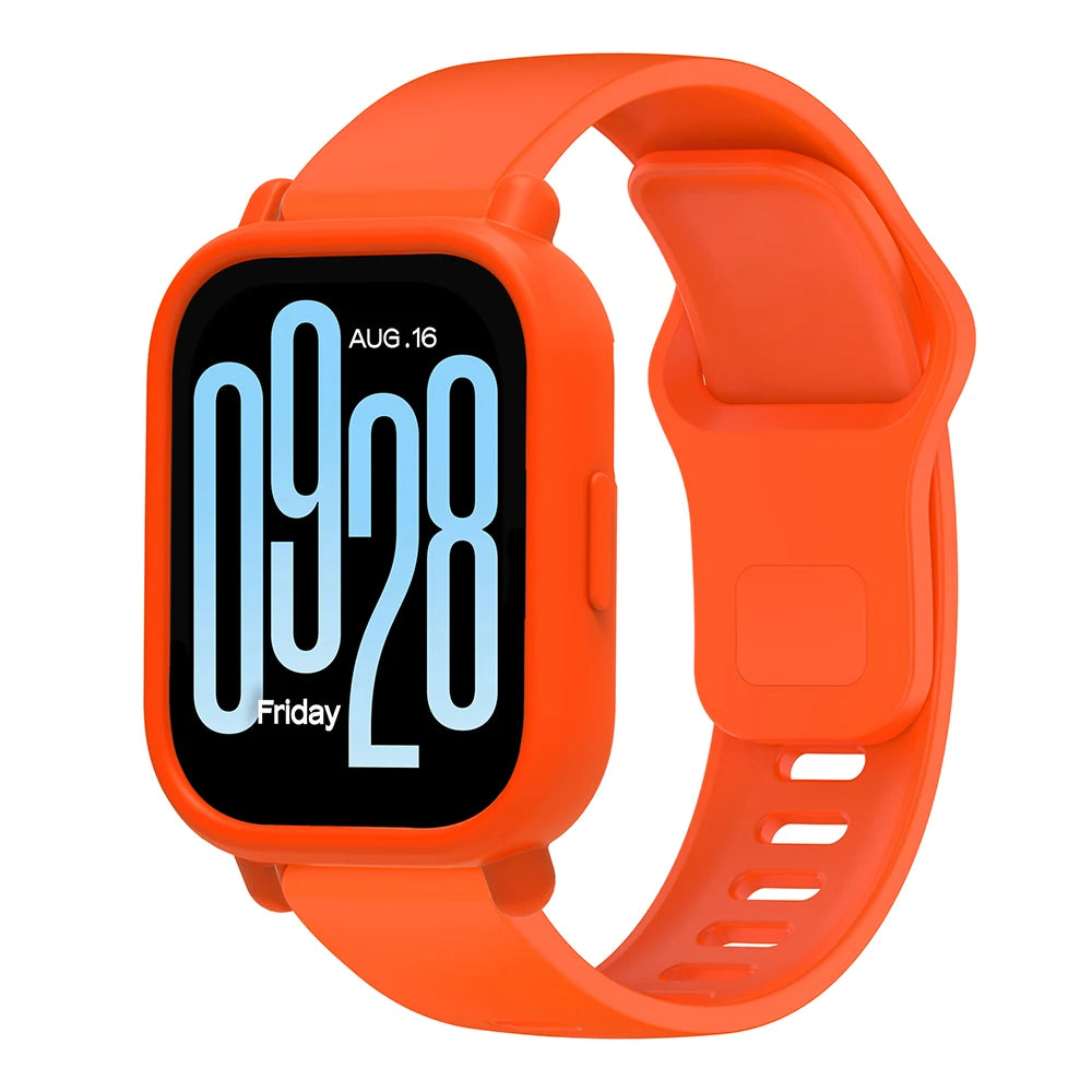 Silicone Strap For Redmi Watch 5 Active Smart Watch Band + Protective Case Shell