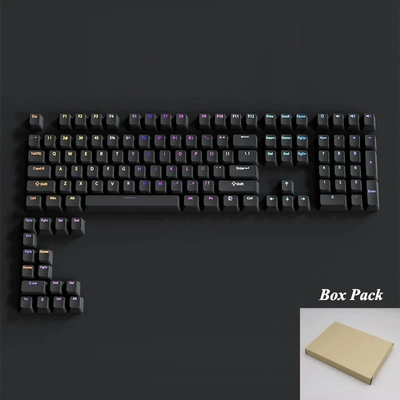 Gradient Keycaps 134 Keys OEM Profile PBT Double Shot Keycap For MX Switch Gaming Mechanical Keyboard Side Printed RGB Key Caps