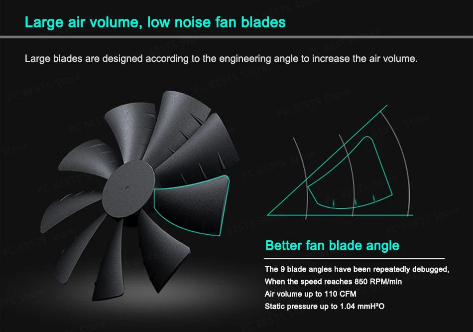 Phanteks F200SP Case Fan 200mm High-volume Black Chassis Cooling fan 4PIN 30mm Thickened Quiet Cooler pc cpu Cooling Fan