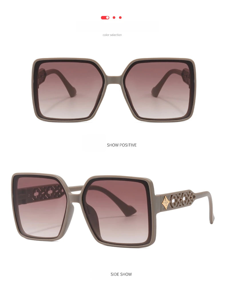 Car Sun Glasse 1/5pcs Sets Square Simple Design Sunglasses Women Large Frame Outdoor Sunshade Glasses Male Retro Eyeglasses