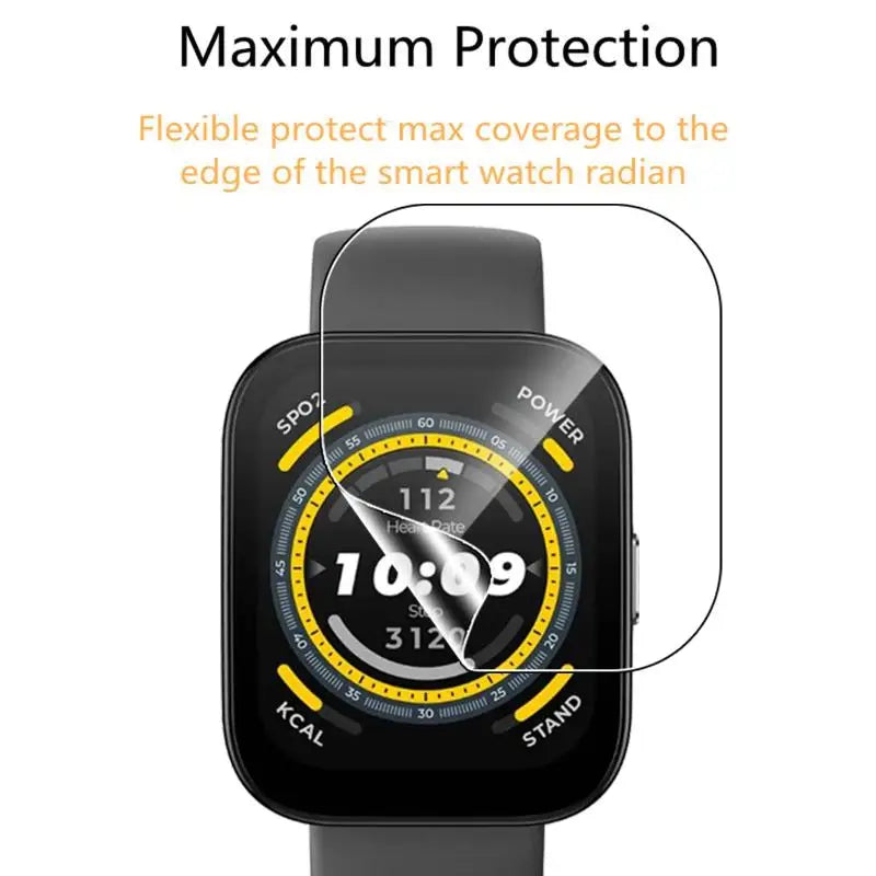 For Amazfit Bip 5 Screen Protector Soft TPU Hydrogel Films For Amazfit Bip 5 Protector HD Clear Anti-Scratch Film Accessories
