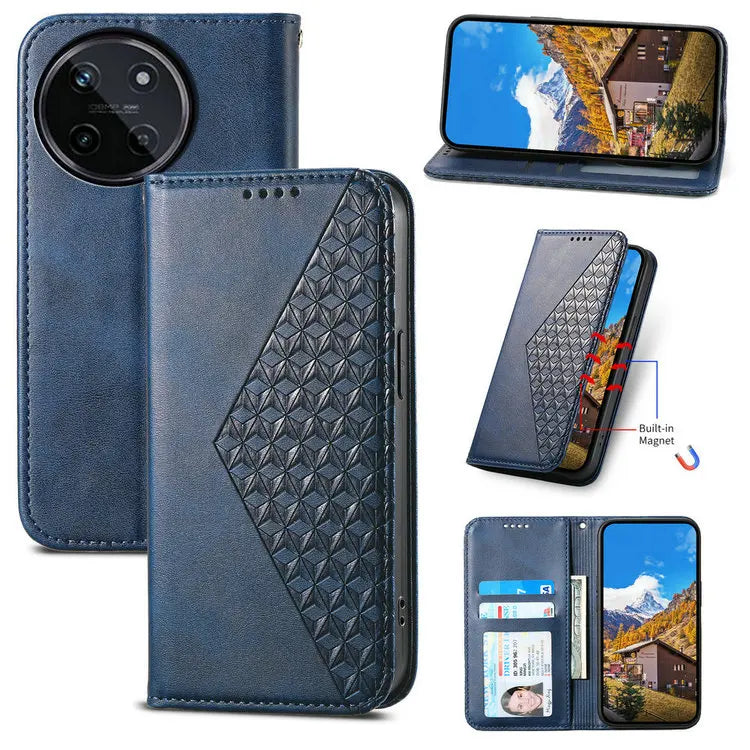For Realme 15 12 13 14 Pro Plus 5G Book Case Magnet Leather Texture Wallet Funda Realme15 Phone Realmi 14 Pro+ 14X Flip Cover
