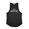 TRAIN LIKE A MACHINE Cotton Bodybuilding Tank Top Mens Workout Singlets Fitness Stringer Clothing  Sleeveless Men's casual vest