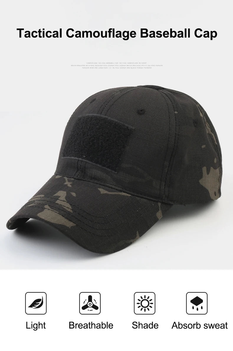 Camouflage Baseball Cap Outdoor Sports Hiking Fishing Hunting Caps Sunscreen Casual Sun Hats For Men Women