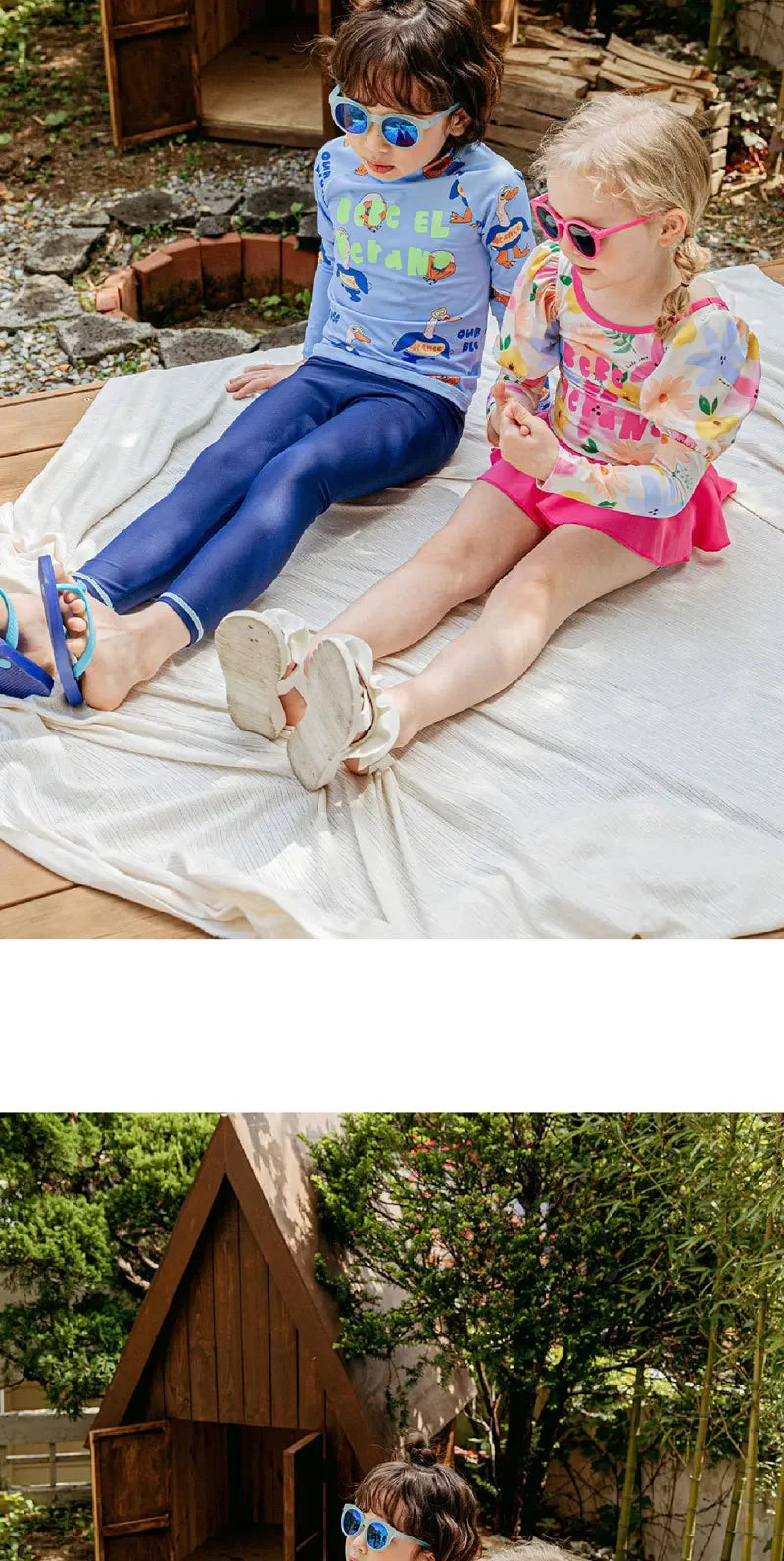 Children's Swimsuit for Boys 2025 New Style Baby Long Sleeved Long Pants Three Piece Set Sunscreen for Boys Aged 3-12 Swimsuit