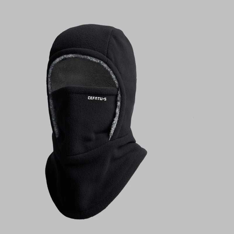 Winter Ski Face Mask Hat Outdoor Cold Protection Face Shield Mountain Climbing Cycling Hat with Fleece for Warmth
