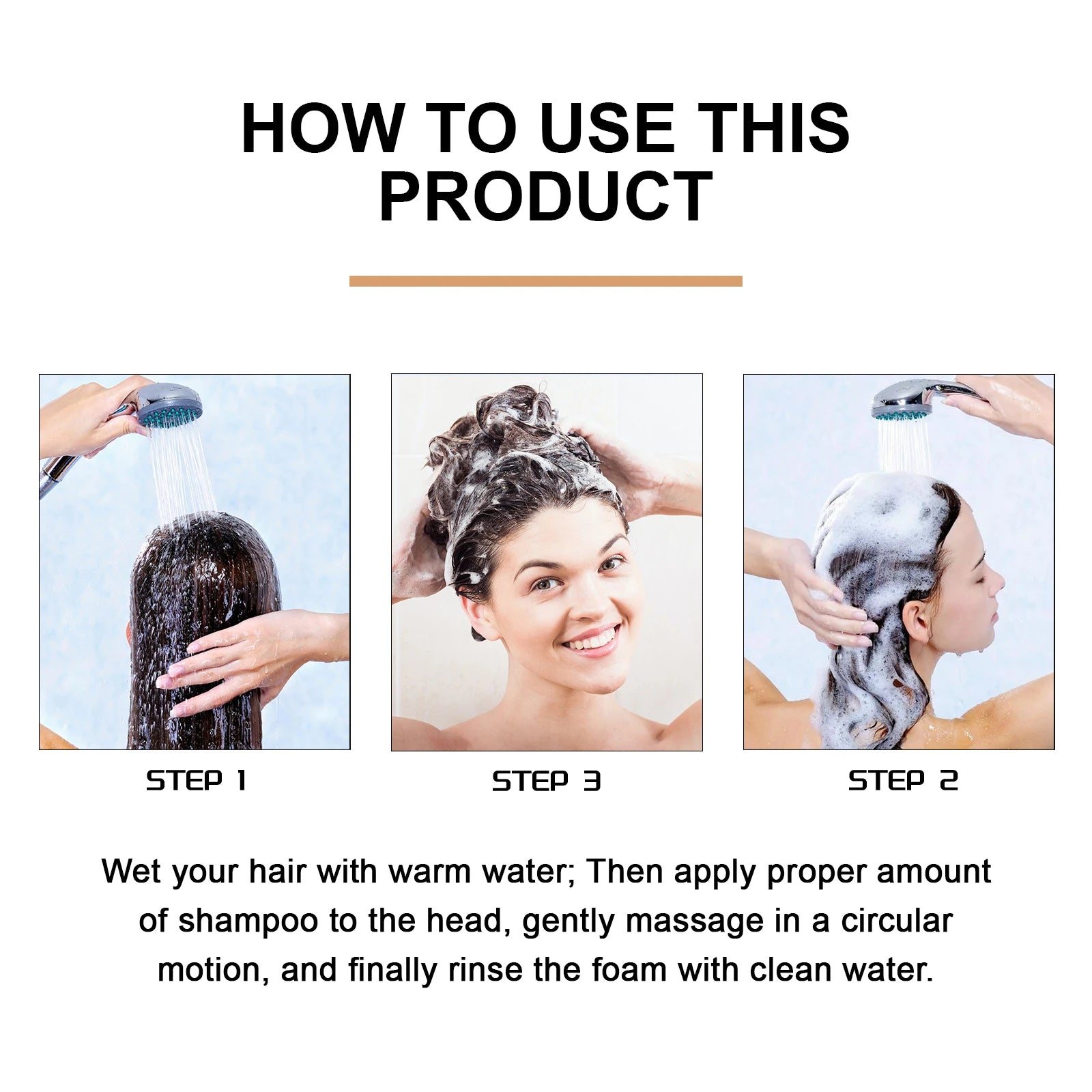 Natural Plant Extract Shampoo 100ml Improve Hair Growth Root Nourishment Scalp Care Gentle Cleansing Suitable for All Hair Types