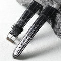 Handmade Crocodile Leather Watchband, Bamboo Pattern 18 19 20 21 22MM Vintage Brown Black, Short S/M Soft Bracelet