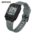 SANDA 2212 Fashion Electronic Watch Alarm Clock Luminous Calendar Water Resistant Shockproof Sports Digital Watches for Man