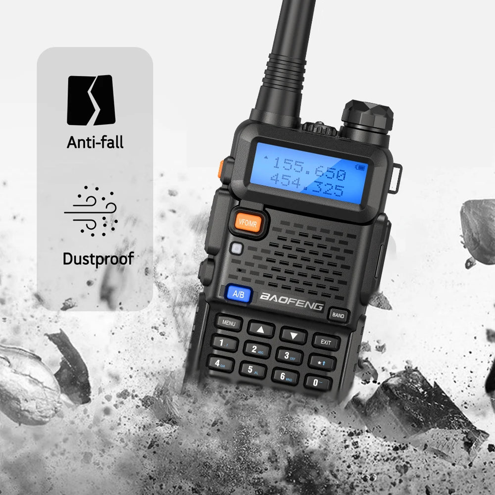 2PCS Baofeng UV 5R 5W 8W Walkie Talkie Portable Ham CB Radio Dual Band VHF UHF FM Transceiver Two Way Radio UV82 S9 K5 Plus