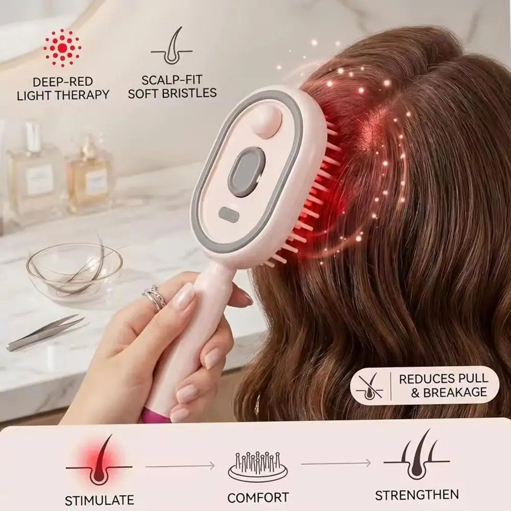 Electric Spray Hair Brush Hair SPA Nourishes Hair Essential Oil Spray Reduce Frizz Anti-Static Retractable Steam Massage Comb