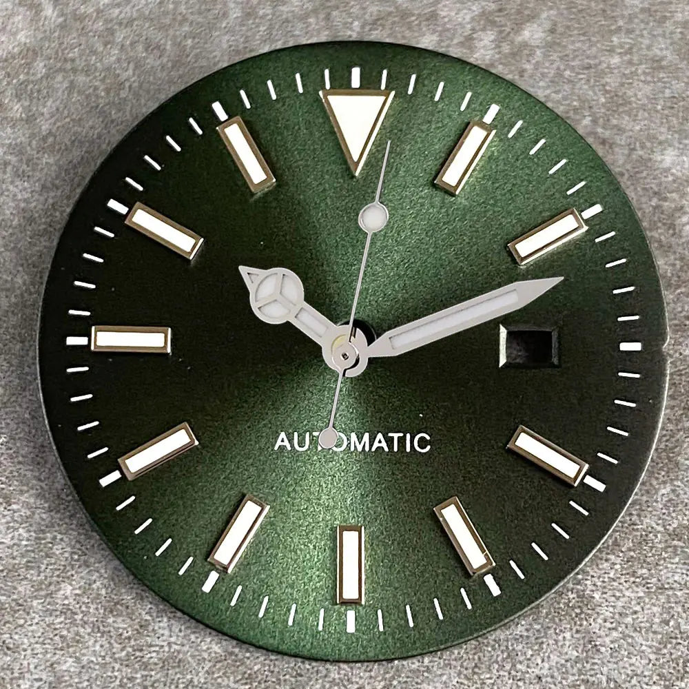 24.5mm Mother of Pearl Shell Dial Roman Diamond Sunburst Watch Dial Hand Fit NH05A NH05 Watch Movement Ladies Watchmaker Tools