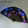 Party Glow Light Up Flower Peacock Hand Fan Dance Show Church Birthday Gift  Bar Props Wedding Festival Halloween Christmas