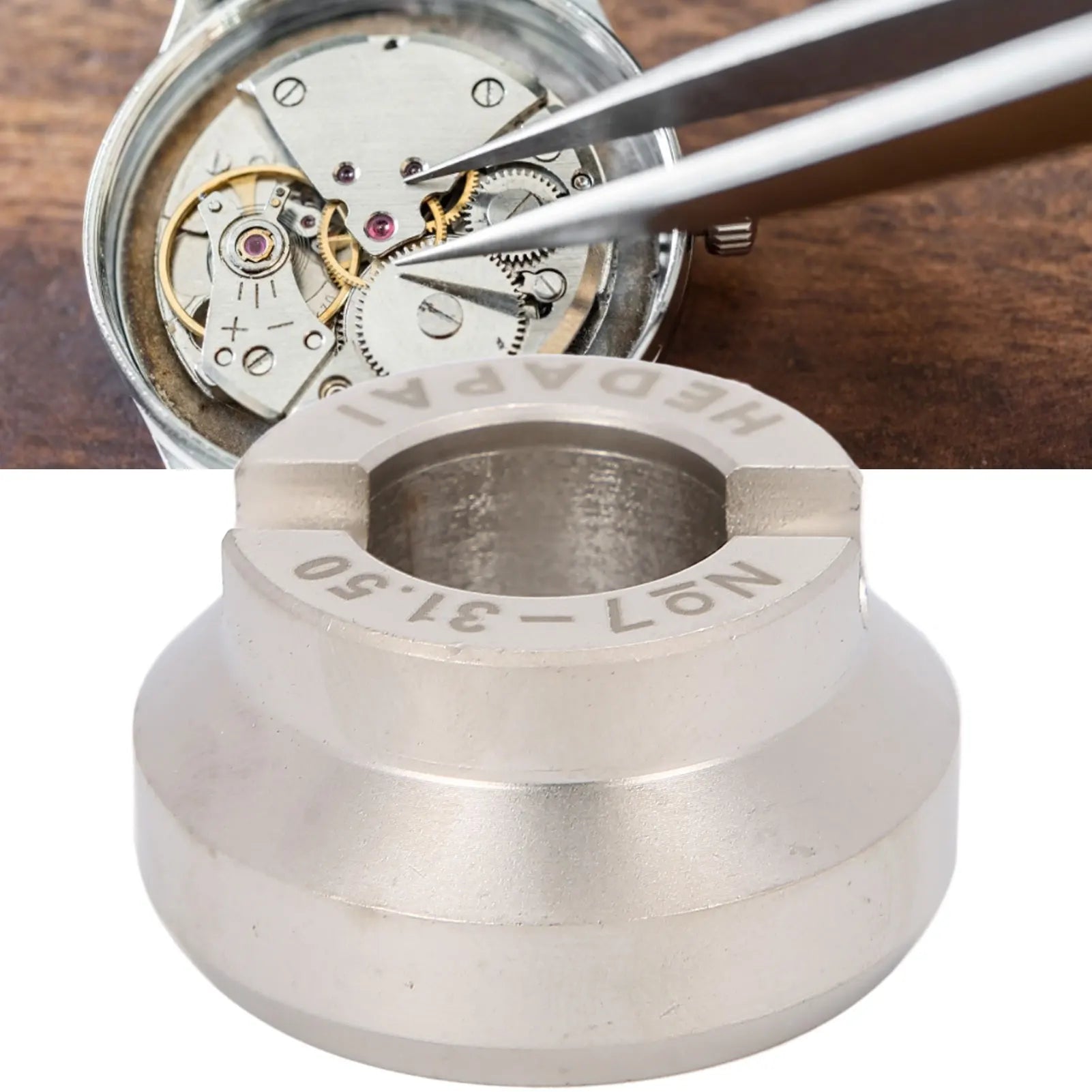 5537 Watch Opener Die Watch Case Back Cover Opener Closer Die Watch Repairing Accessory Watch Case Die for Watchmaker 30.5-36.5