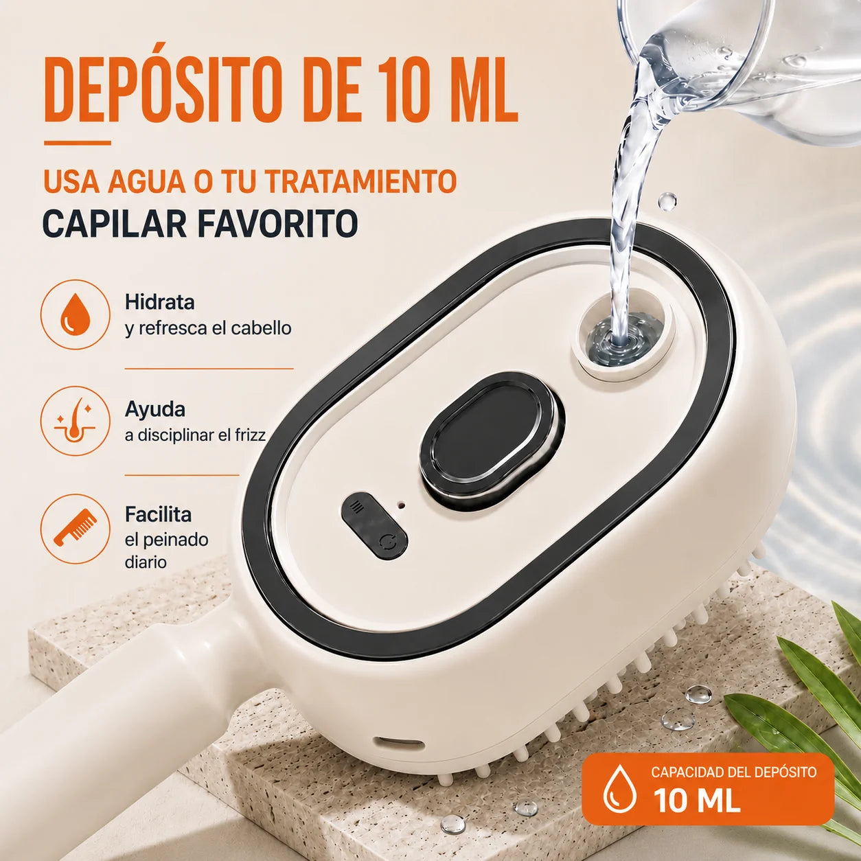 Electric Spray & Massage Hair Brush, Electric Steaming Massage Hair Care Brush, for Hair for Reduce Frizz, Nourishes Hairs