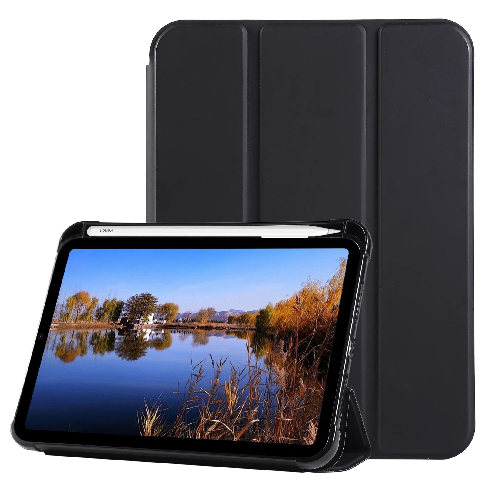 Smart Case for iPad Mini 7th(A17 Pro) 2024 / Mini 6th Generation 8.3" 2021, Protective Cover with Pencil Holder for iPad Mini 7