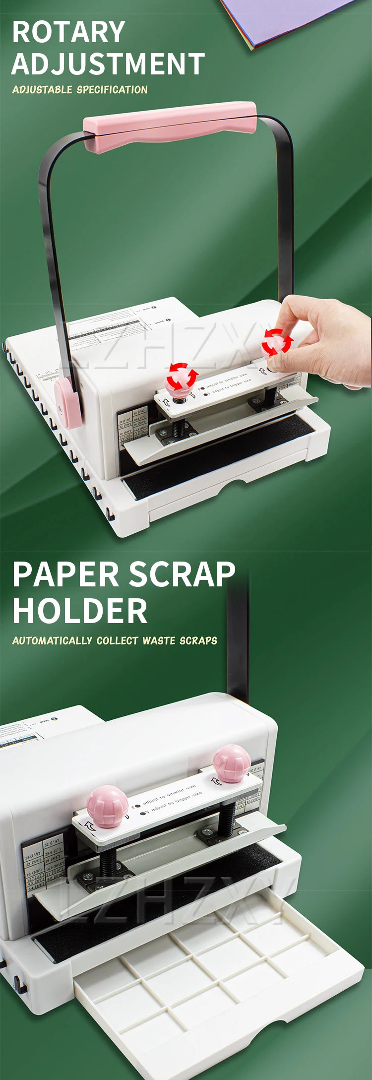 Ring Binder Punch 2:1 Hole Punch Machine Manual Ring Binder Punching Machine Ring Binder YO Ring Punching Machine Round Hole Dou
