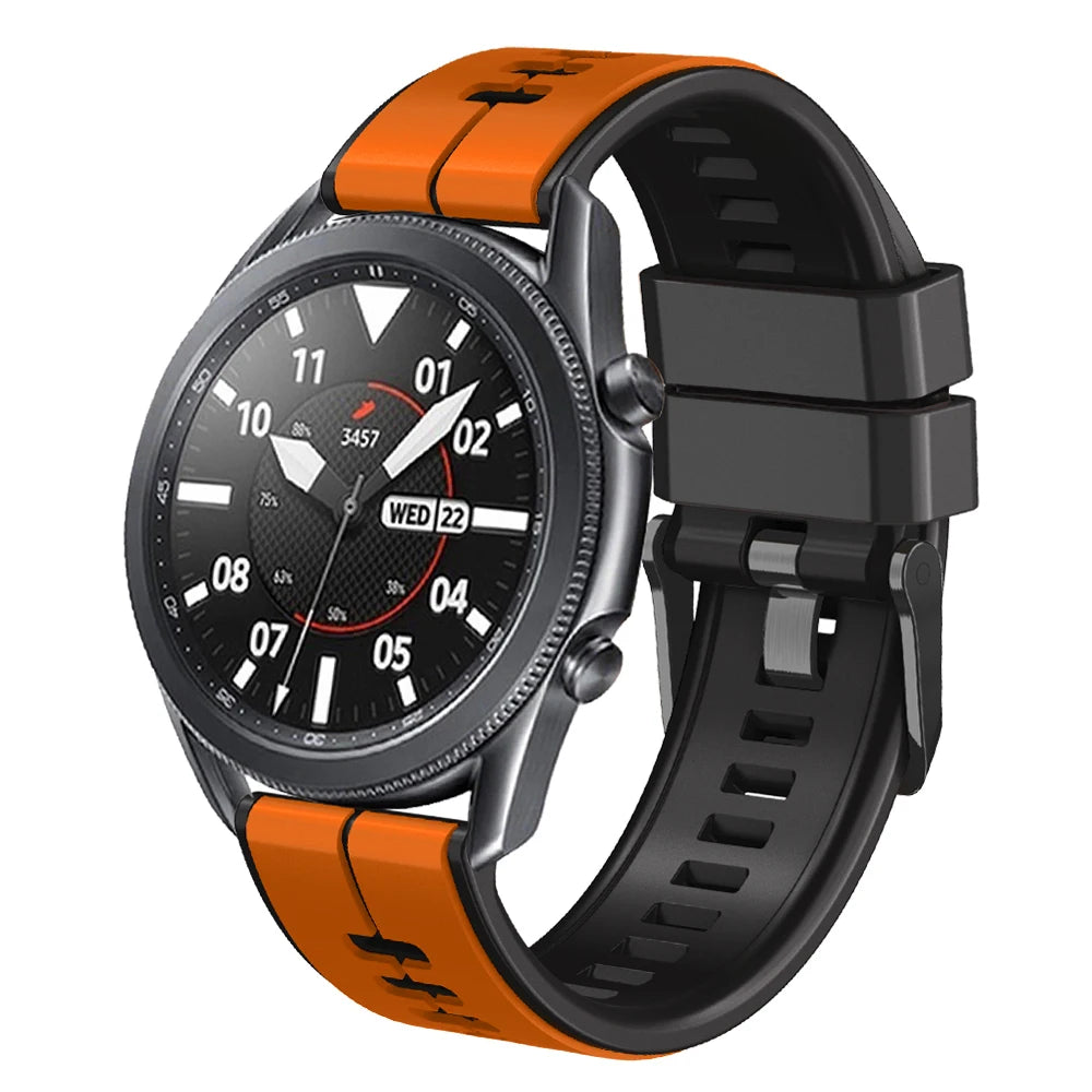 22mm Silicone Strap For Samsung Galaxy Watch 3 46mm Sport Bracelet for Galaxy Watch 45mm Gear S3 Frontier Smartwatch Band Correa