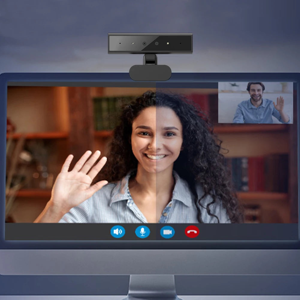 Identification Login Web Camera for Windows Hello with Base USB Computer Webcam 5MP 2K Detachable Web Camera for Computer Laptop