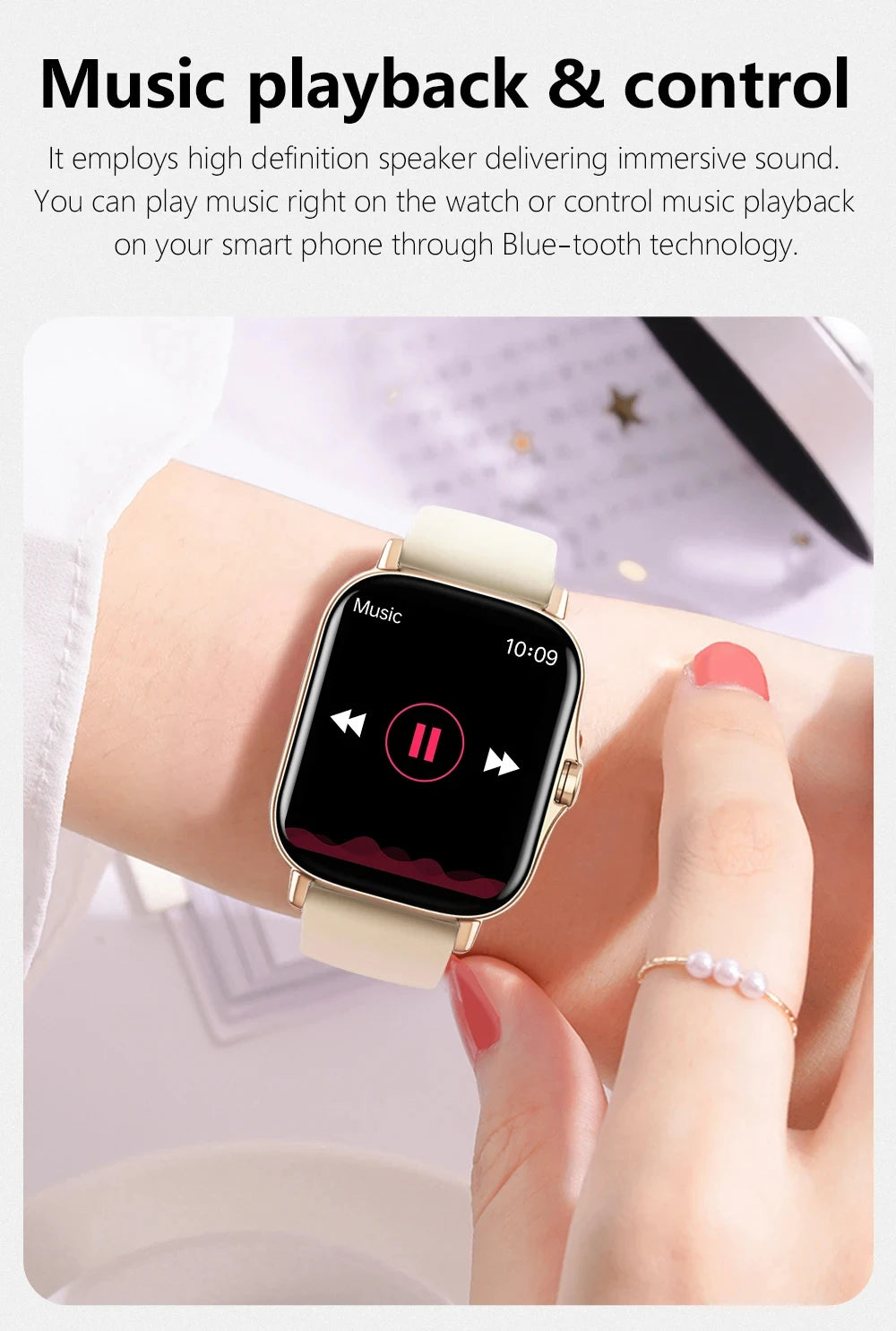 KESHUYOU New Smart Watch Bluetooth Call Answer Text Alerts Heart Rate Monitoring Smartwatch Men Women Holiday Gift