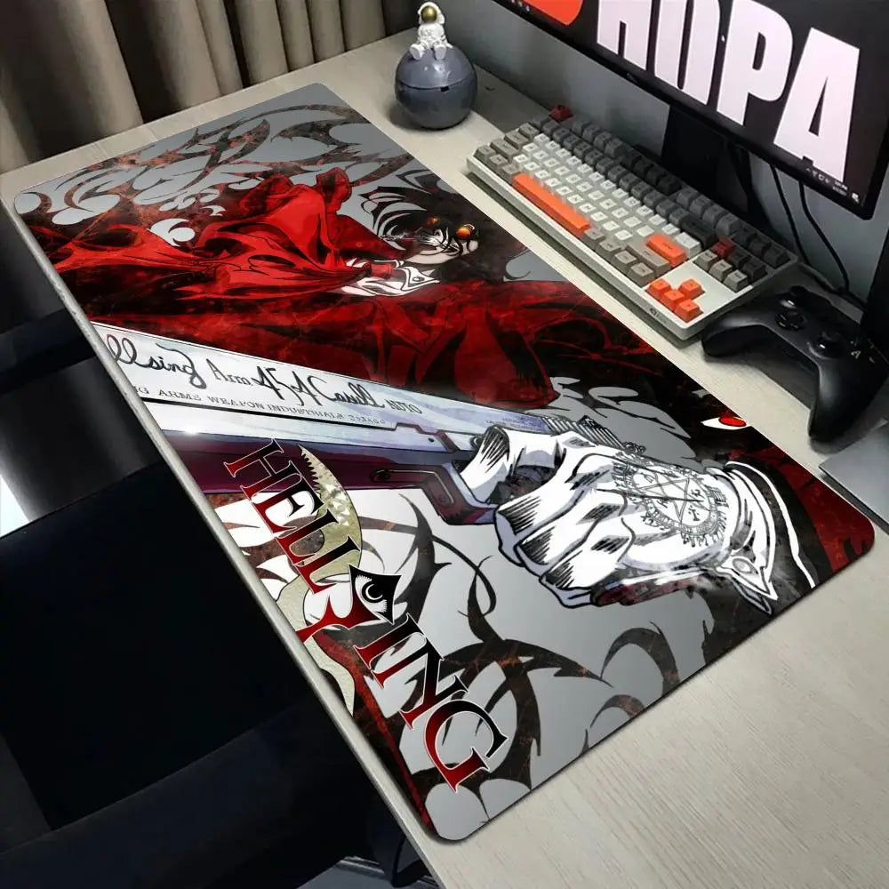 Anime Hellsing Alucard Mouse Pad XXL Gaming Accessories Office Gamer Keyboard Desk Mat Non-Slip Laptop Large rubber Mousepad
