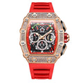 2022 New Men's Automatic Mechanical Watch ONOLA Fashion Unique Luxury Diamond Inlaid Design Waterproof Silicon Tape Watches Men