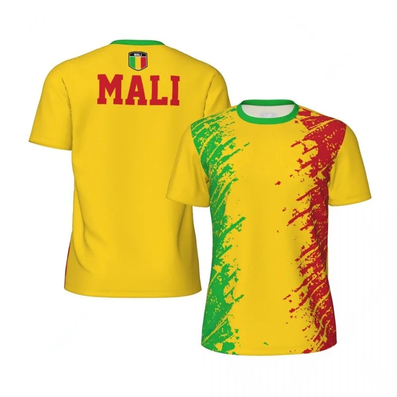 African Mali Graphic T-shirt Men Casual Streetwear Oversized Short Sleeve Summer 3D Printed Sports Fitness Football T Shirts