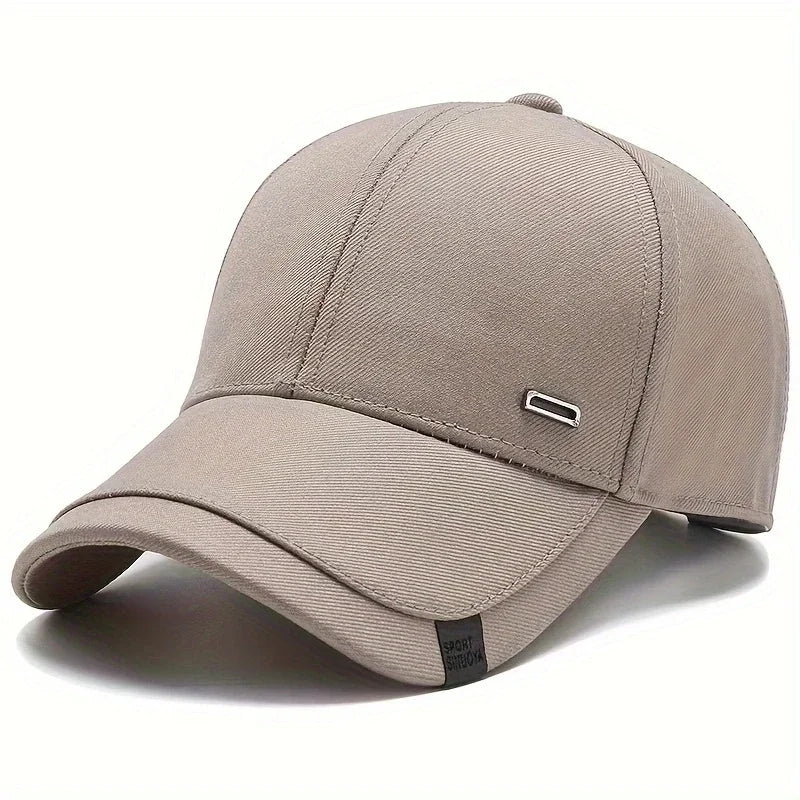 Unisex Square Silver Buckle Label Baseball Caps Spring and Autumn Outdoor Adjustable Casual Hats Hip Hop Cap Sunscreen Hat