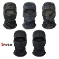 5Pcs/Set Camouflage Balaclava Hat Cycling Full Face Mask Multi Functional Scarf Headscarf Motorcycle Bike Skiing Helmet Lining