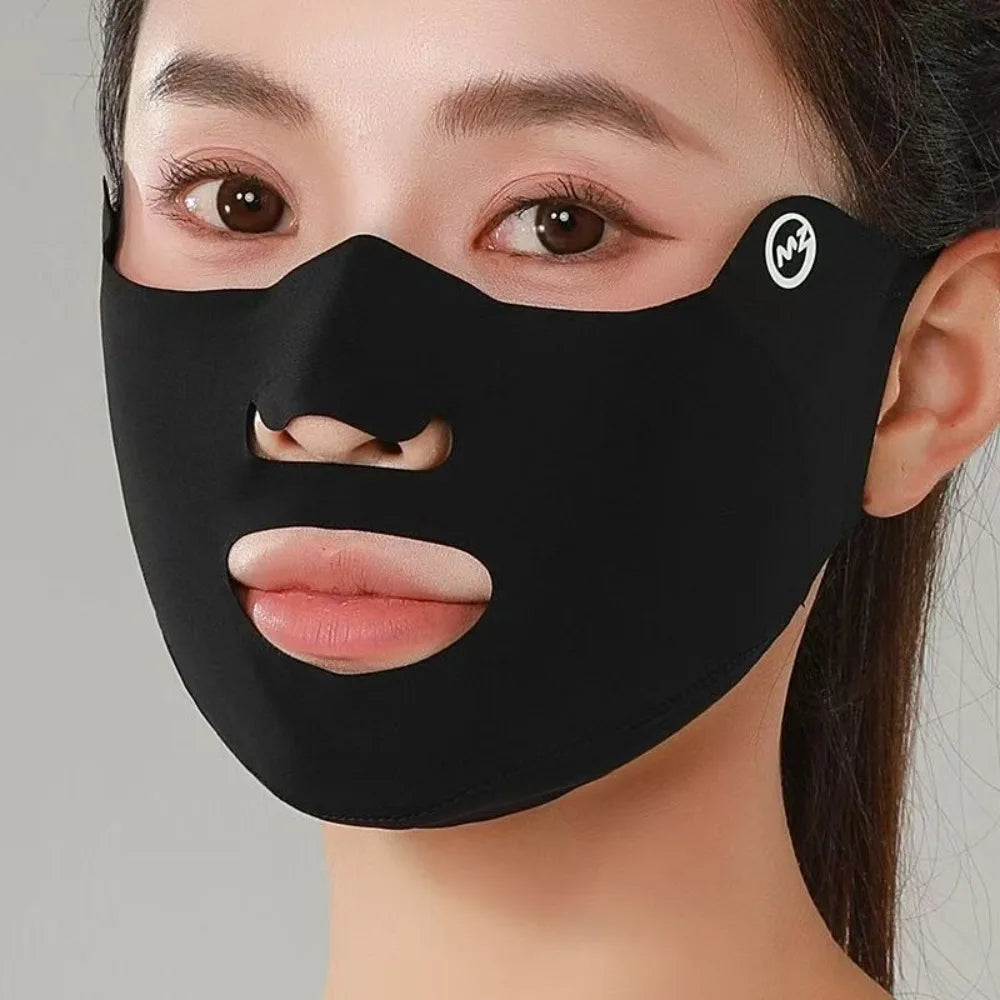 New Breathable Ice Silk Mask Washable Dustproof Sunscreen Mask Anti-UV Riding Face Mask Protect The Corners of The Eyes
