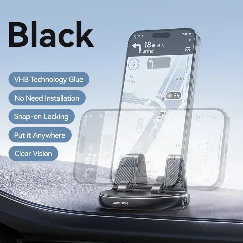 Joyroom Dashboard Car Phone Mount Holder One-Handed Operation Car Navigation Holder For 4.7-7'' Phones 360° Rotation For iPhone