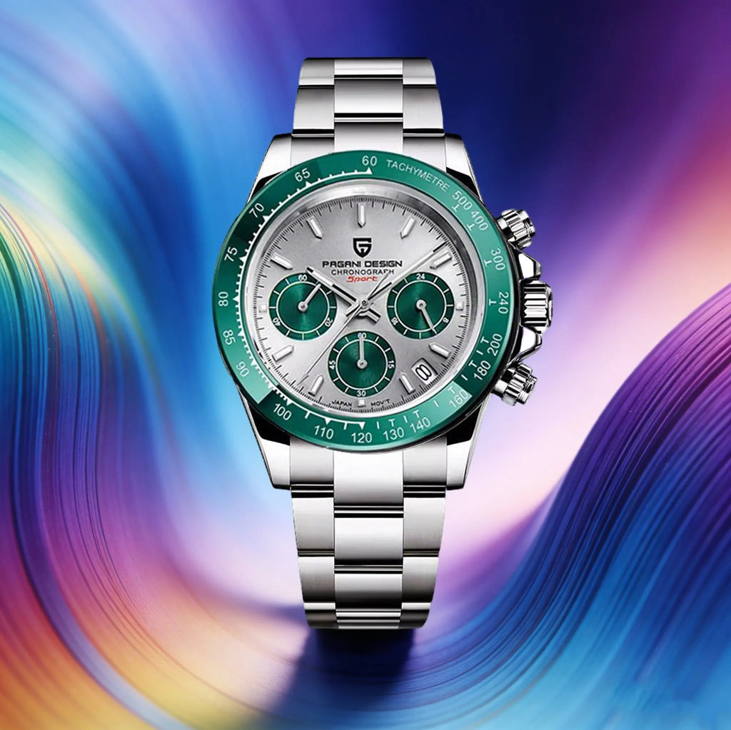 PAGANI DESIGN Men's Casual Quartz Watch 40Mm Outdoor Trendy Stainless Steel Sapphire Wear-Resistant Mirror Luminous Diving Watch