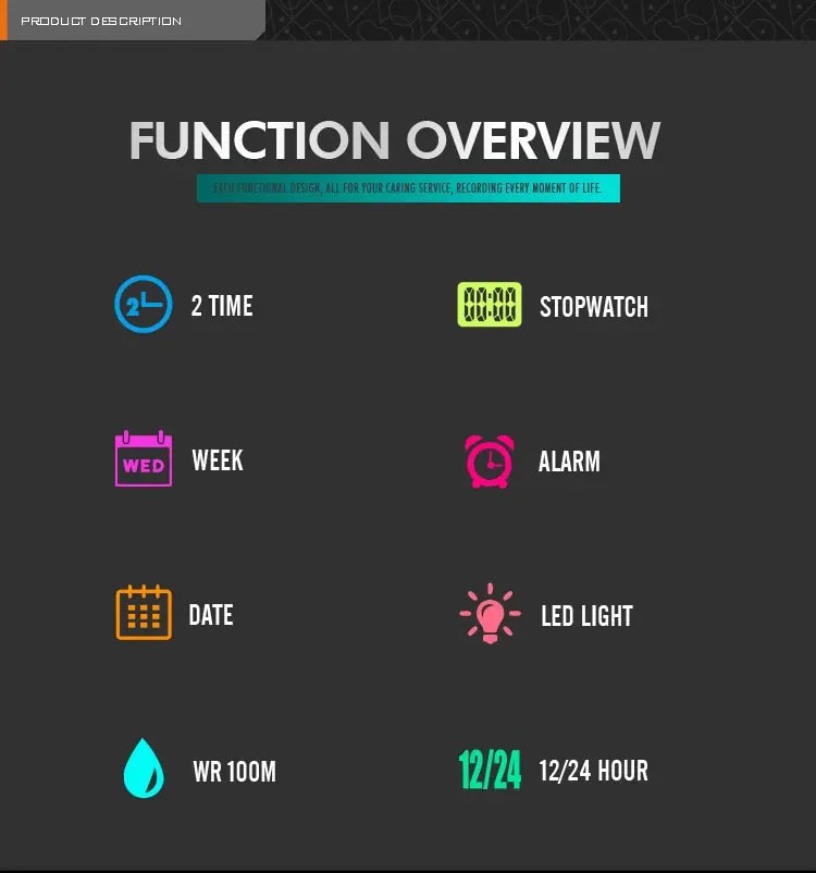 Skmei Led Light Display Chrono Digital Sport Watches Mens 10bar Top Waterproof Wristwatch 10 Year Battery Life Alarm Date Clock