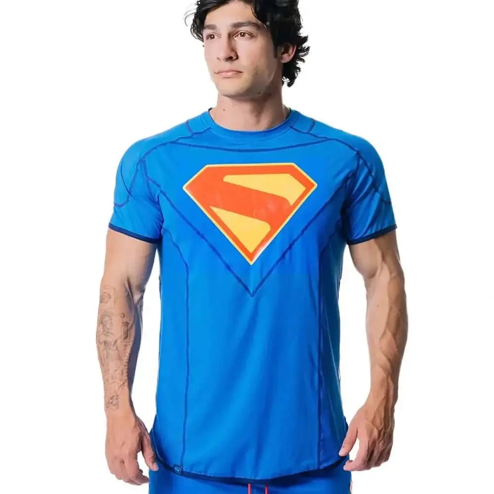 NEW LIMITED EDITION SUPERMAN MEN'S FITNESS SPORTS TOP BREATHABLE QUICK-DRYING LOOSE COMFORTABLE CASUAL SPORTSWEAR OUTDOOR SPORTS