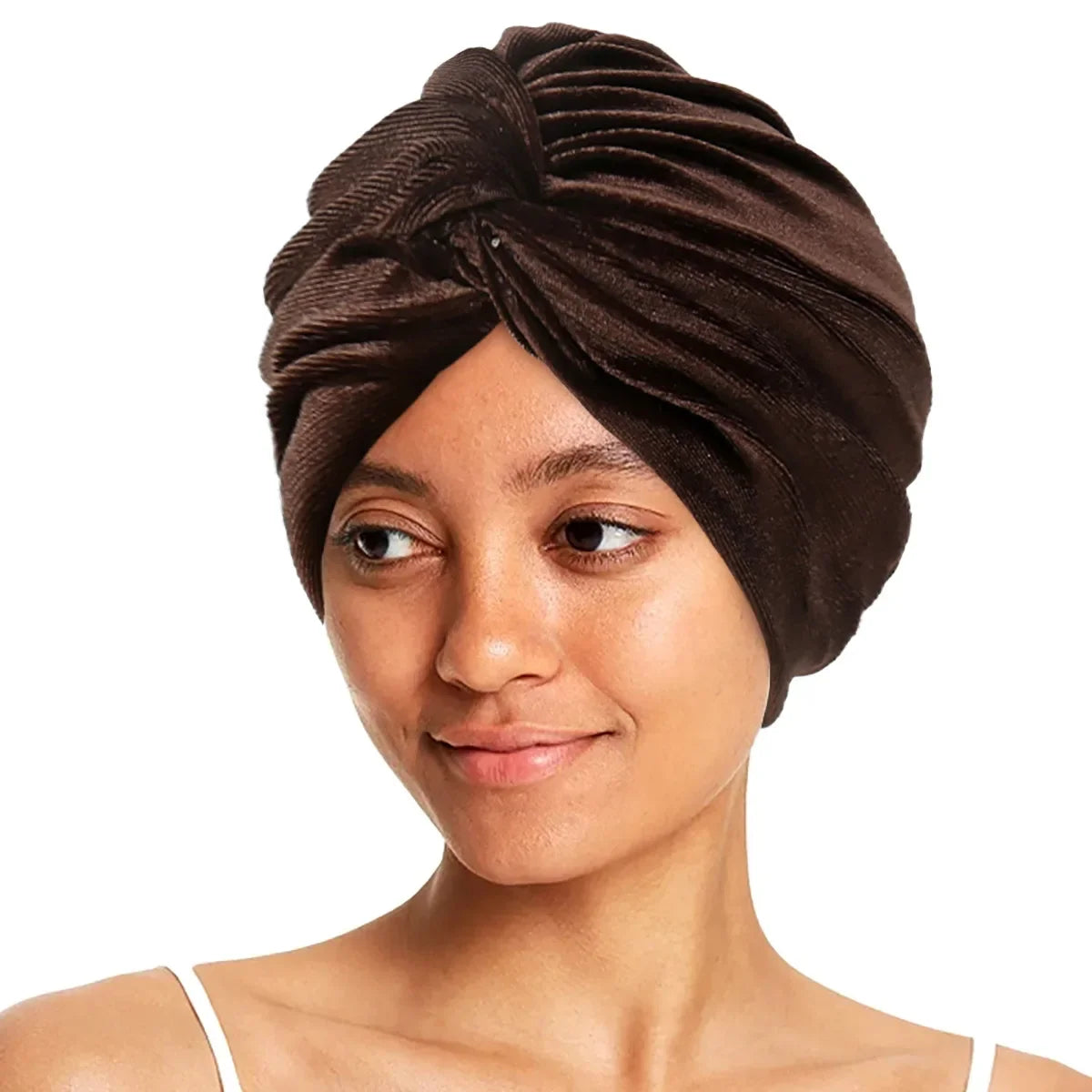 New Women Velvet Turban Hat Muslim Twist Solid Color Hijab Chemo Cap Head Wrap Headscarf Beanies Bonnet Headscarf Turbante Mujer