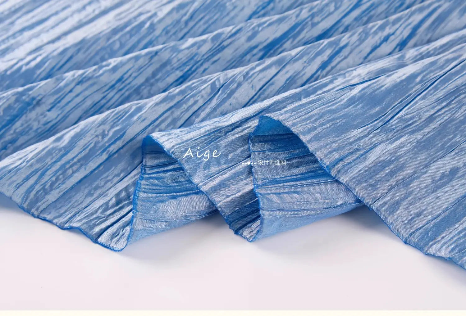 Irregular Pleated Fabric Glossy By Meters for Dress Skirt Shirt Windbreaker Diy Sewing Designer Cloth Soft Comfortable Plain Red