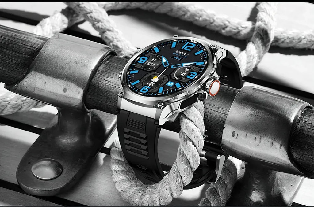 New 710mAh Bluetooth Call Smart Watch Men Sports Fitness Watches  1.85"HD Heart Monitor Waterproof Smartwatch For Android IOS