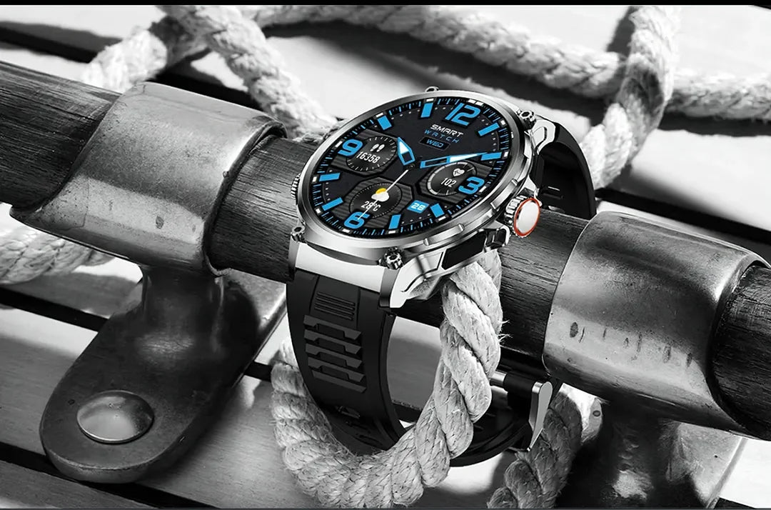 New 710mAh Bluetooth Call Smart Watch Men Sports Fitness Watches  1.85"HD Heart Monitor Waterproof Smartwatch For Android IOS