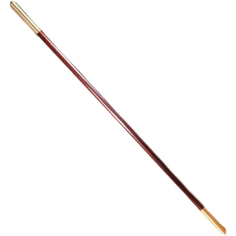 New African Blackwood With copper hoops Martial Arts Long Stick Solid Wood Taiji Zhang Tai Chi Magic Wand Fitness Qi Mei Stick