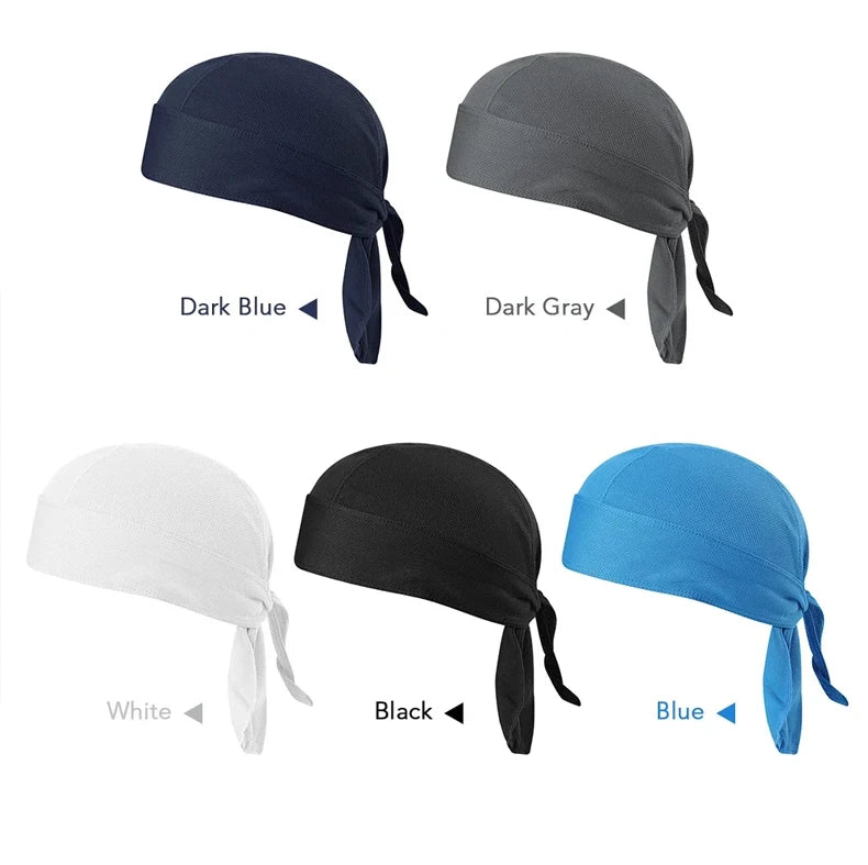 Quick Drying Cycling Cap Sunscreen Anti Sweat Headscarf Cap Men Women Bandanas Pirate Brimless Hat for MTB Running Outdoor Sport