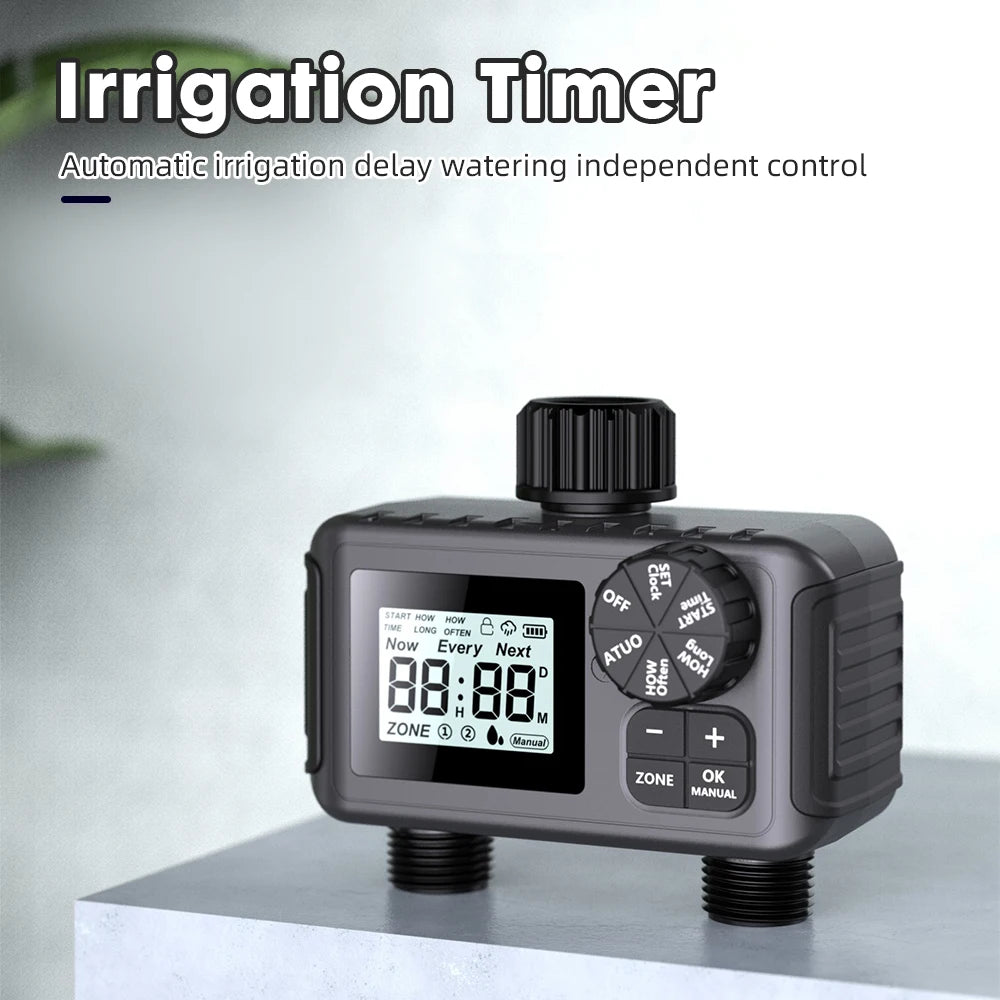 Smart Irrigation Timer Automatic Watering Timer Rain Delay Sprinkler Programmable Irrigation Controller for Outdoor Garden Lawn