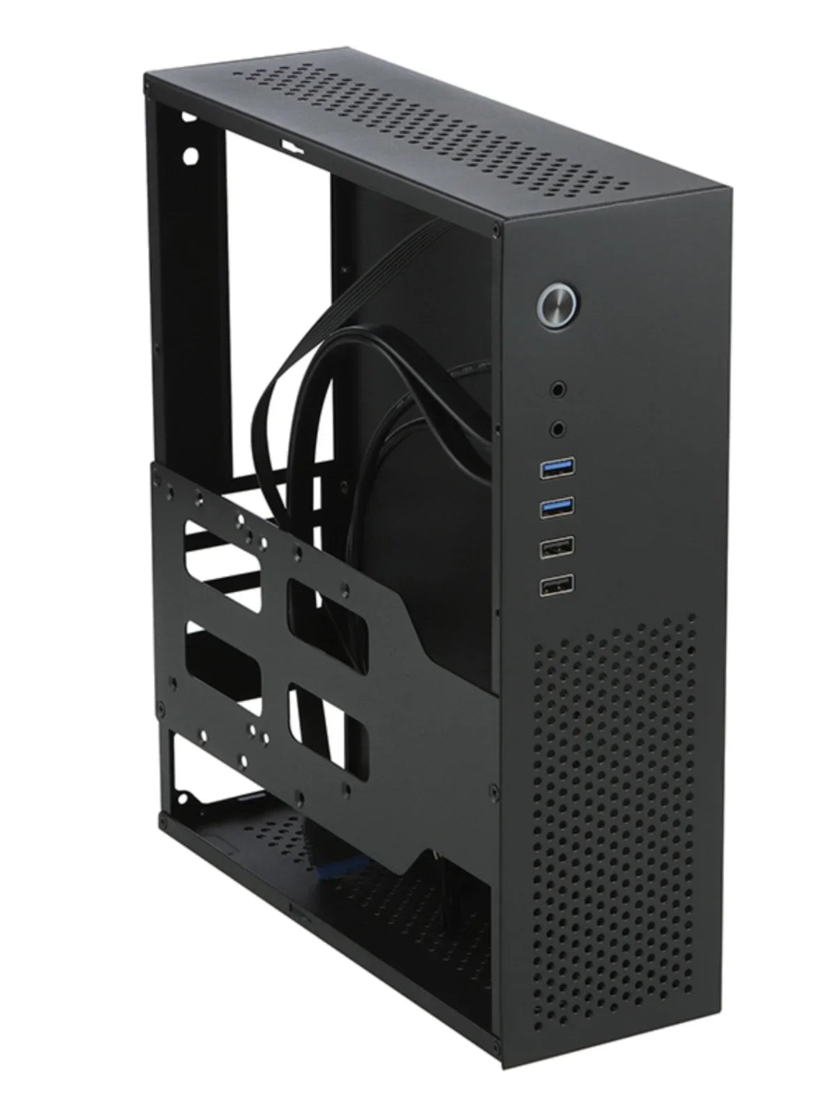 A10 7.3L M-ATX Chassis A4 HTPC Portable Half-Height Graphics Card Computer PC Support PCIe 2.5' SSD Drive Mini Flex PSU Case