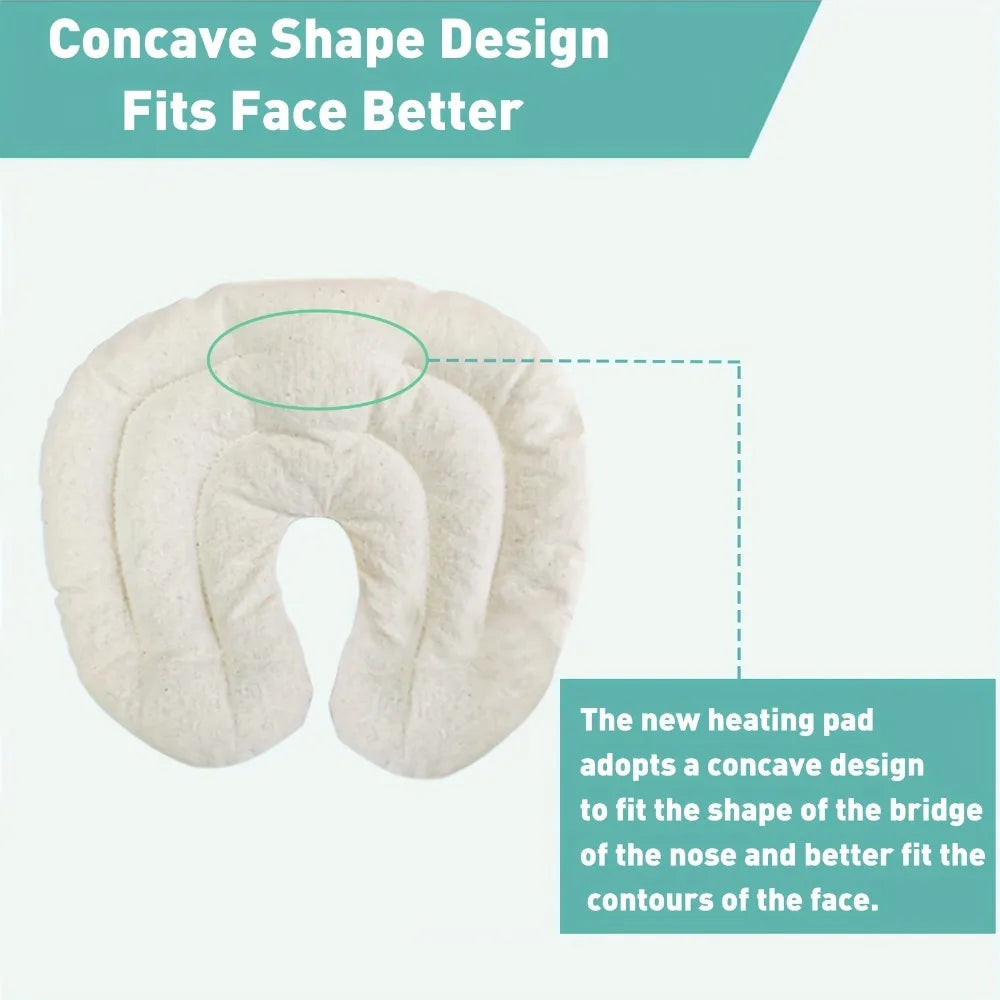 Heated Face Mask Cold Face Eye Mask Ice Pack Microwave Heating Pad for Face SPA Sinus Mask for Migraine Tension Stress Headache