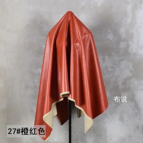 PU Soft Leather Fabric Artificial Leather Waterproof Micro Elastic Clothing Bag Designer Cloth Apparel Diy Sewing