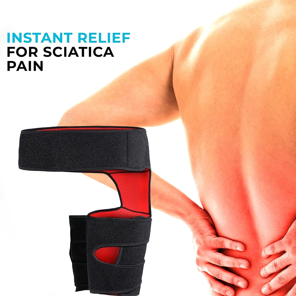 Adjustable Hip Groin Stabilizer and Hip Brace for Sciatica Pain Relief,Thigh Compression Support Wrap Sleeve for Hip Joint Pain