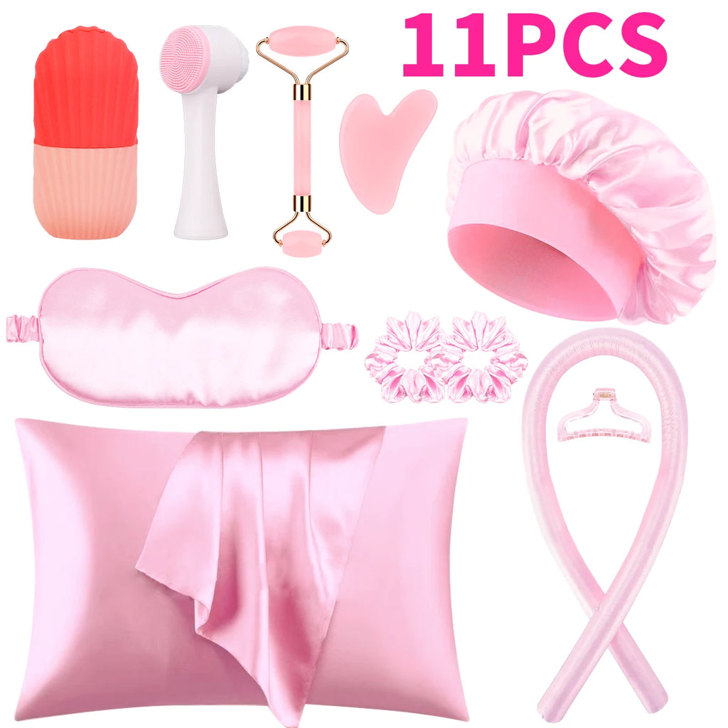 11pcs beauty salon set, soothing massage, gentle cleaning, convenient care, suitable for girls who pursue comfortable care.